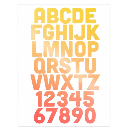 Alphanumeric Heat Transfer Patches - Custom Flying Discs