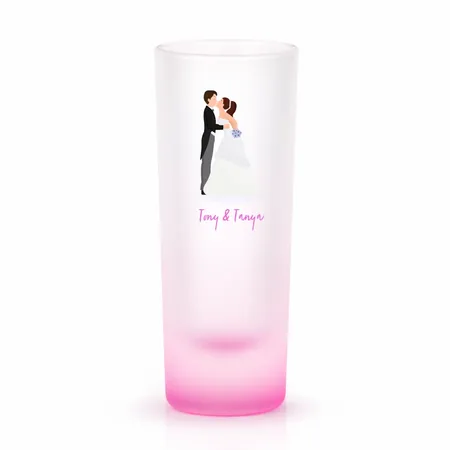 Radiant Base Frosted Tall Shot Glass - Custom Flying Discs
