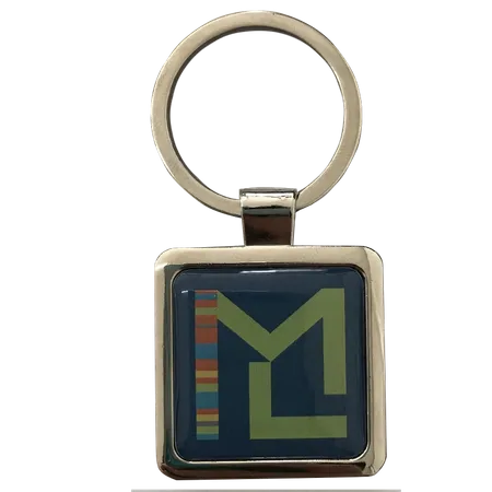 Epoxy Square Metal Keychain Epoxy Square Metal Keychain - Custom Flying Discs