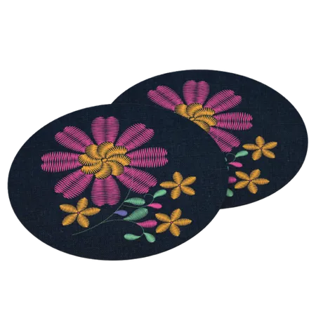 Cotton & Linen Embroidered Coasters - Custom Flying Discs
