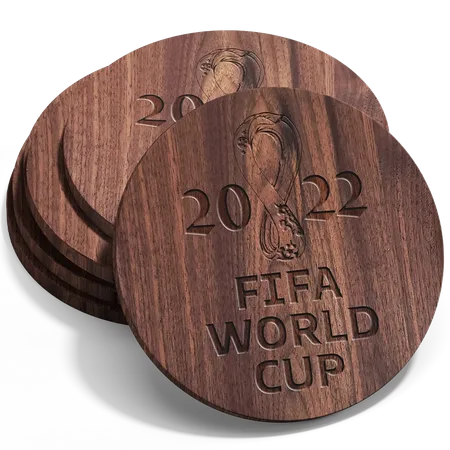 Custom Handmade Walnut Coaster - Custom Flying Discs