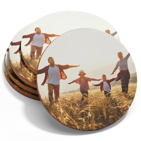 Custom Photo Fiberboard Coasters - Custom Flying Discs