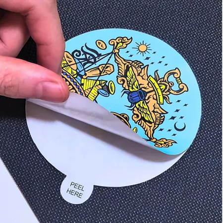 Easy Peel Die Cut Stickers Easy Peel Die Cut Stickers - Custom Flying Discs