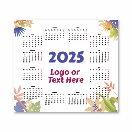 Floral Mouse Pad with Calendar Floral Mouse Pad with Calendar - Custom Flying Discs