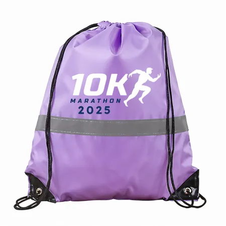 Drawstring Bags With Reflective Strip Drawstring Bags With Reflective Strip - Custom Flying Discs
