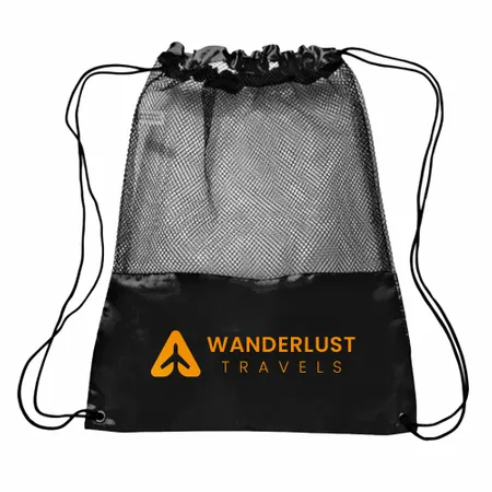 Mesh Drawstring Bag Mesh Drawstring Bag - Custom Flying Discs