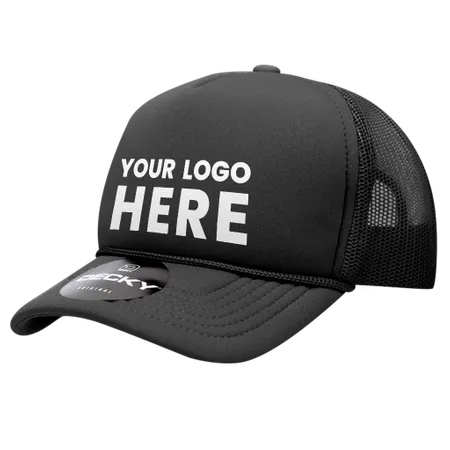 Decky 7010 - Youth 5 Panel Mid Profile Structured Foam Trucker, Kids Foam Trucker Hat, Mesh Back Decky 7010 - Youth 5 Panel Mid Profile Structured Foam Trucker, Kids Foam Trucker Hat, Mesh Back - Custom Flying Discs