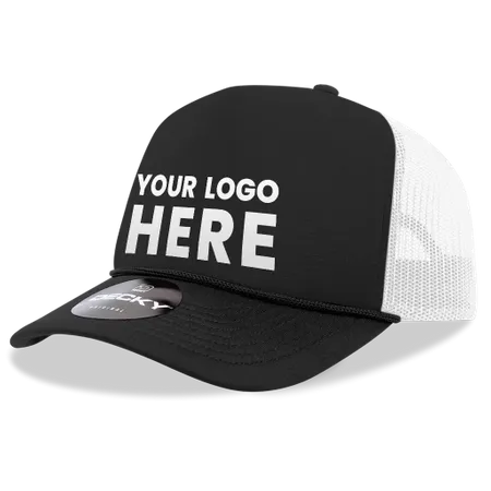 Decky 212 5 Panel High Profile Foam Trucker Hat, 3-Tone Colors - Custom Flying Discs