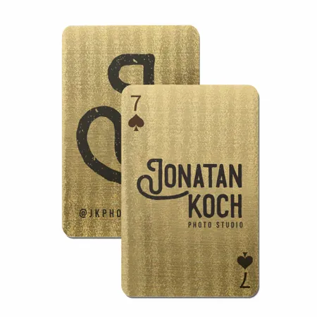 Brushed Gold Finish Playing Cards - Custom Flying Discs