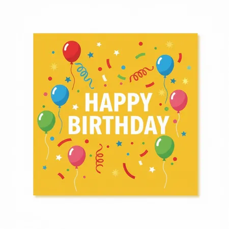 Happy Birthday Napkins - Custom Flying Discs