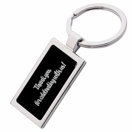 Colored Rectangle Metal Keychain - Custom Flying Discs