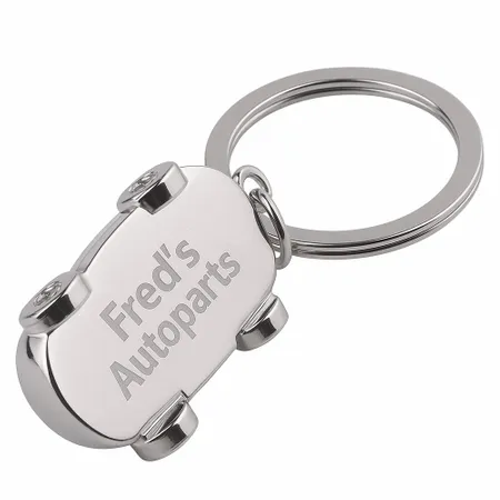 Intricate Car-shaped Metal Keychain - Custom Flying Discs