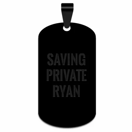 Sleek Military Dog Tag Metal Keychain - Custom Flying Discs