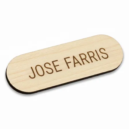 Wooden Name Badges - Custom Flying Discs