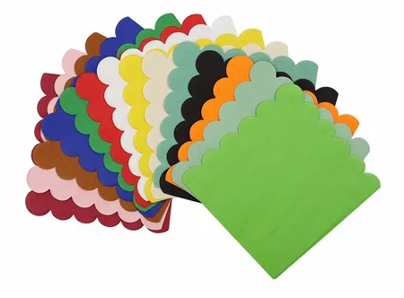 Scallop Foil Stamped Napkins - Custom Flying Discs