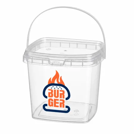 Square Transparent Drink Buckets - Custom Flying Discs