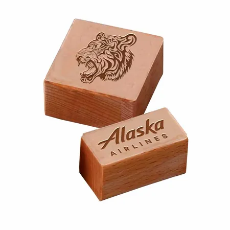 Rectangle Wood Rubber Stamps - Custom Flying Discs