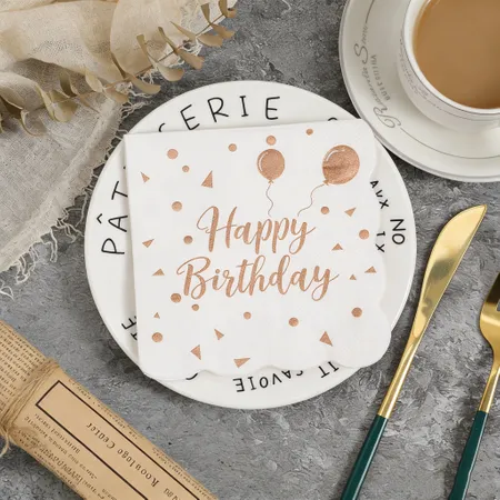 Scallop Foil Stamped Napkins - Custom Flying Discs