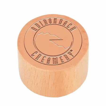 Round Wood Rubber Stamps - Custom Flying Discs