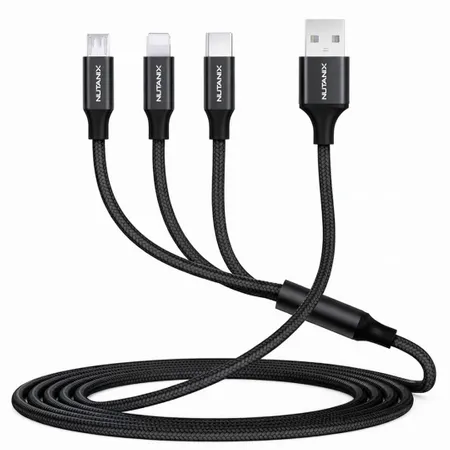 Nylon Braided 3-in-1 Charging Cables - Custom Flying Discs