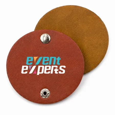 Round PU Leather Cable Organizers - Custom Flying Discs