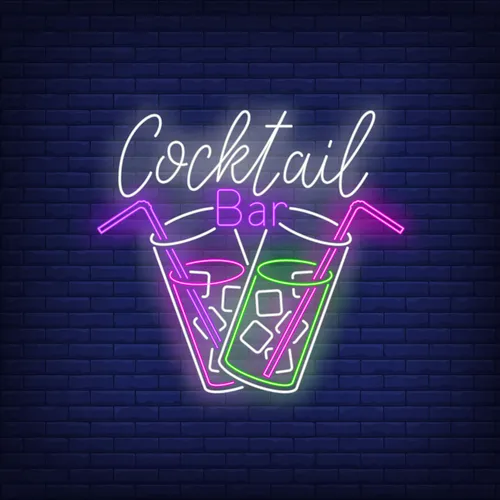 Cocktail Bar Neon - Custom Flying Discs