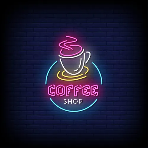 Coffee Shop Neon Sign - Custom Flying Discs