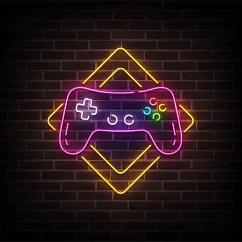 Gamer Joystick Neon Sign - Custom Flying Discs