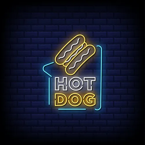 Hot Dog Neon Sign - Custom Flying Discs