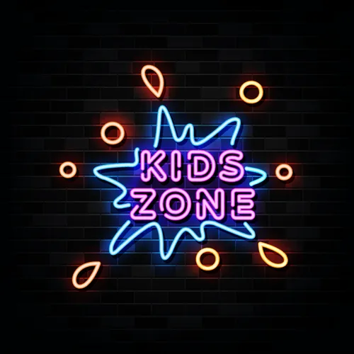 Kids Zone Neon Sign - Custom Flying Discs