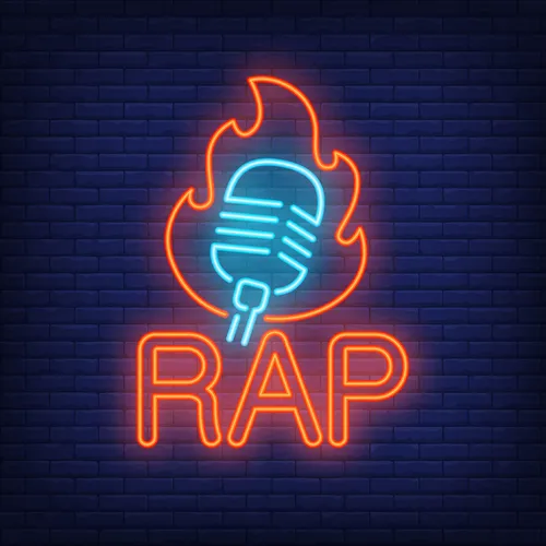 Rap Microphone Flame Neon Sign - Custom Flying Discs