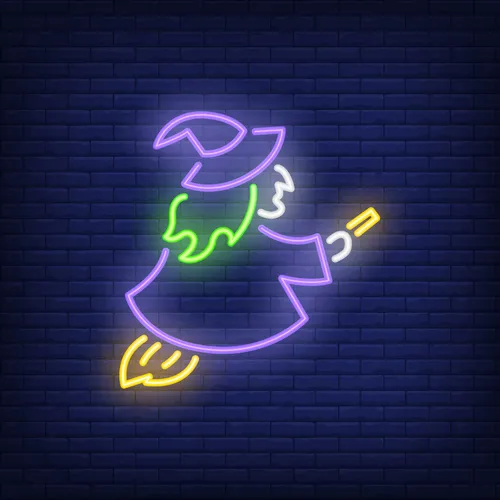 Witch Neon Sign - Custom Flying Discs