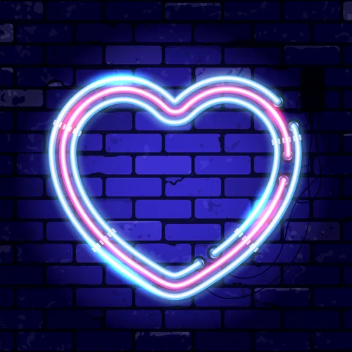 Heart Neon Sign - Custom Flying Discs