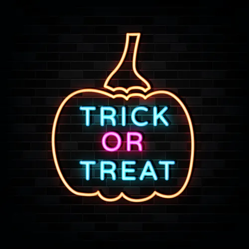 Pumpin Trick or Treat Neon Sign - Custom Flying Discs