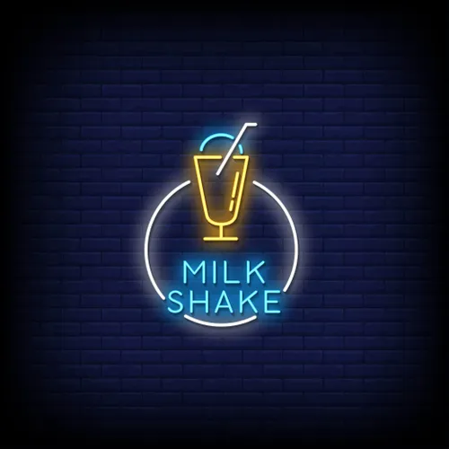 Milk Shake Neon Sign - Custom Flying Discs