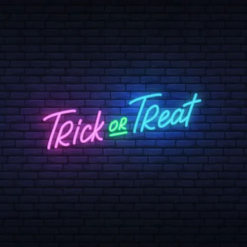 Trick or Treat Lettering Neon Sign - Custom Flying Discs
