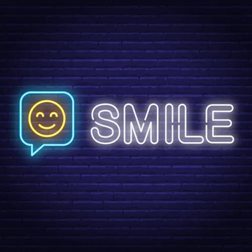 Smile Neon Sign - Custom Flying Discs