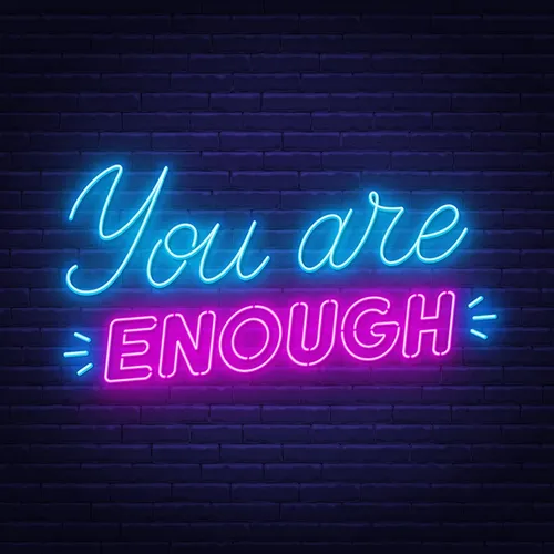 You Are Enough Neon Sign - Custom Flying Discs