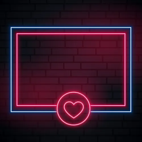 Love Heart Neon Glowing Frame Neon Sign - Custom Flying Discs