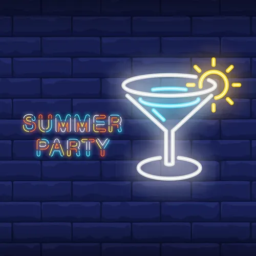 Summer Party Neon Sign - Custom Flying Discs