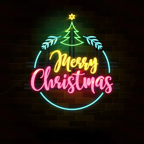 Christmas Neon Sign - Custom Flying Discs