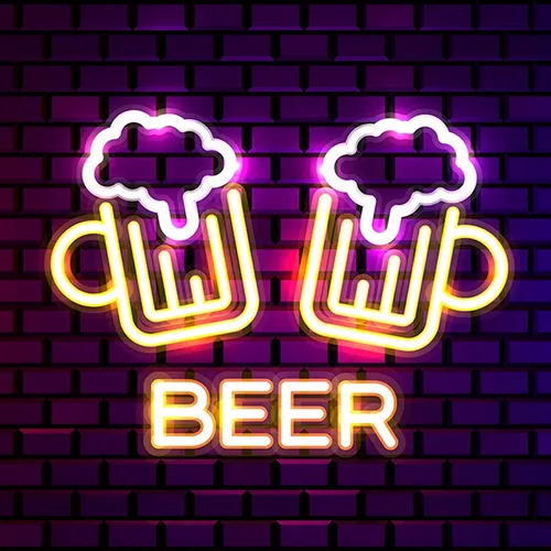 Beer Bar Neon Sign - Custom Flying Discs