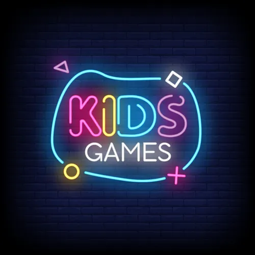 Kids Games Neon Sign - Custom Flying Discs