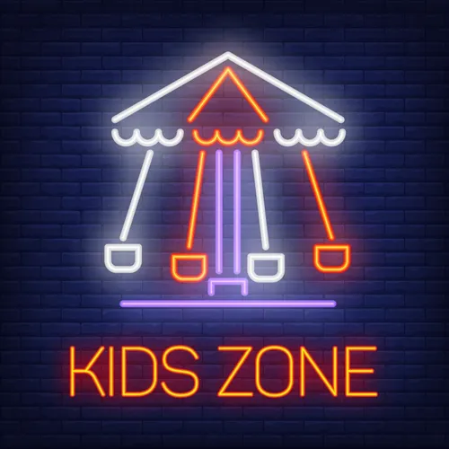 Fun Kids Zone Neon Sign - Custom Flying Discs