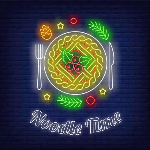 Noodle Time Neon Sign - Custom Flying Discs