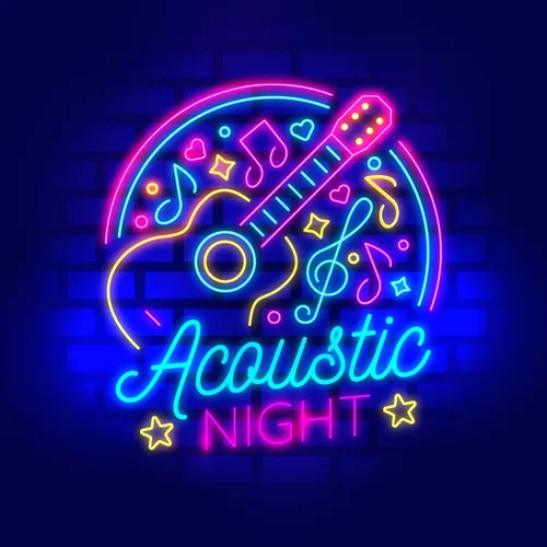 Acoustic Night Party Neon Sign - Custom Flying Discs