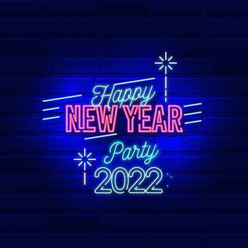 New Year Party Neon Sign - Custom Flying Discs