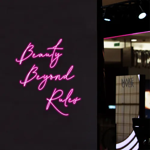 Beauty Beyond Rules Neon Sign - Custom Flying Discs