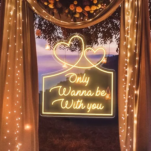 Only Wanna Be With You Neon Sign - Custom Flying Discs