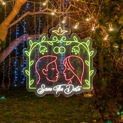 Save The Date Neon Sign - Custom Flying Discs